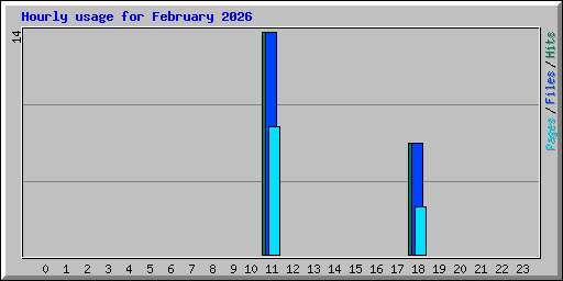 Hourly usage for February 2026