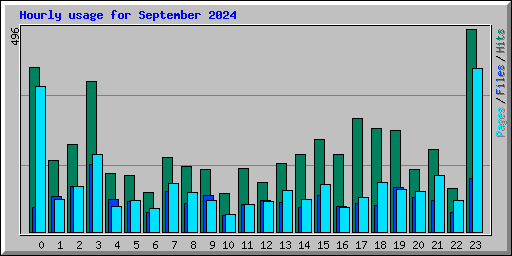 Hourly usage for September 2024