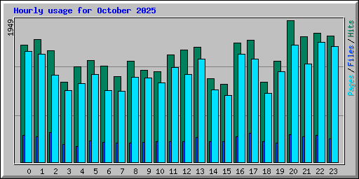 Hourly usage for October 2025