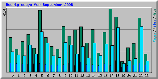 Hourly usage for September 2026