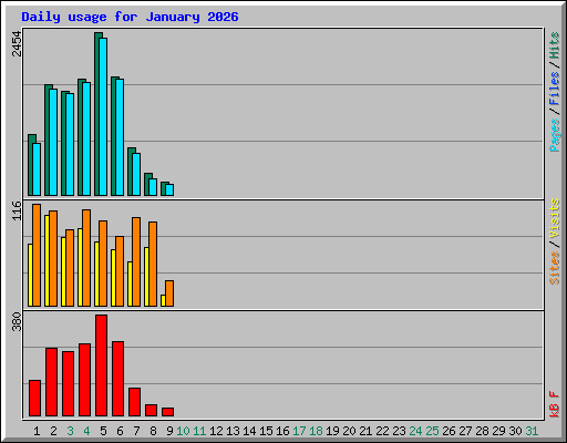 Daily usage for January 2026
