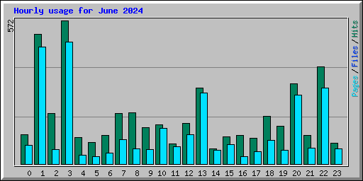 Hourly usage for June 2024