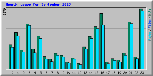 Hourly usage for September 2025