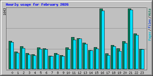 Hourly usage for February 2026